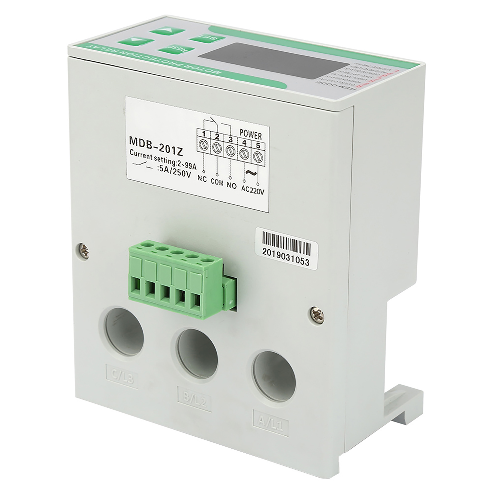 Digitaler 220v Ac Elektromotorschutz 2-99a Überlast-phasenausfallschutz Mit Display (220v)