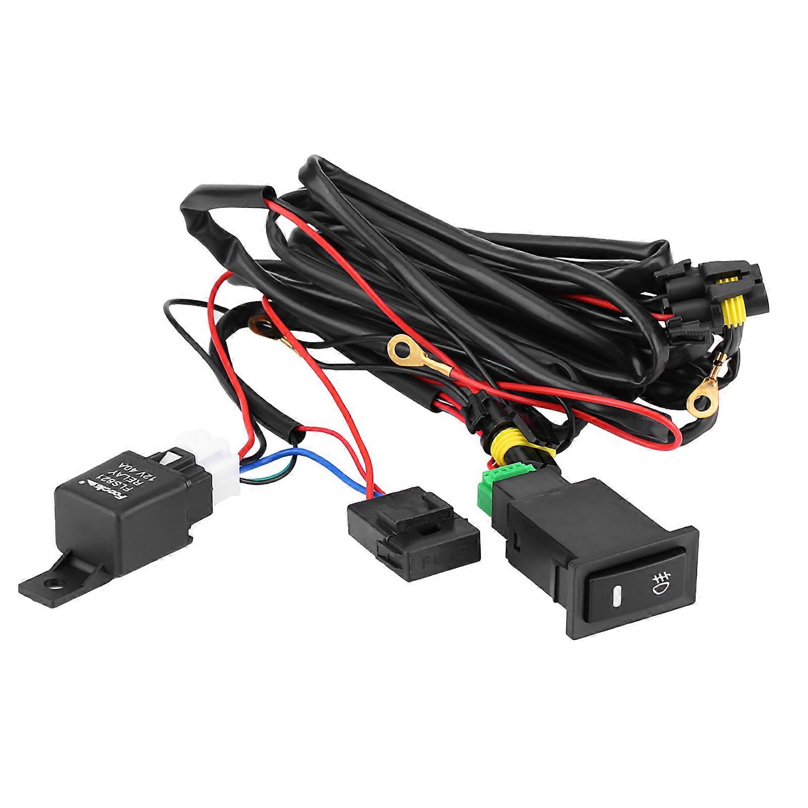 12v Universal-led-nebelscheinwerfer-ein/aus-schalter-kabelbaum-sicherungs-relais-kit Für Autos