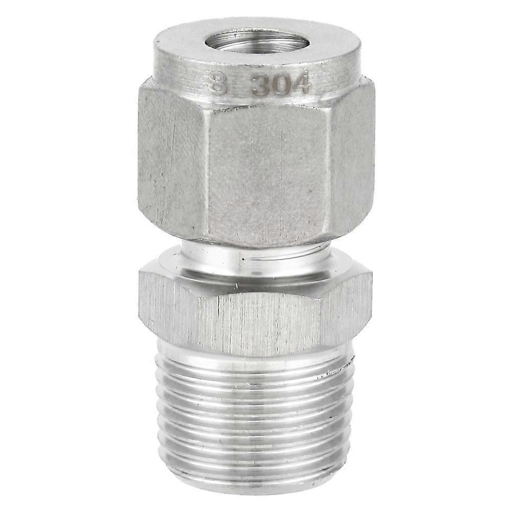 1 Stück Zg3/8 Edelstahl-klemmringverschraubung, Gerade Klemmringverbindung Für Öl Und Luft (zg3/8-8)