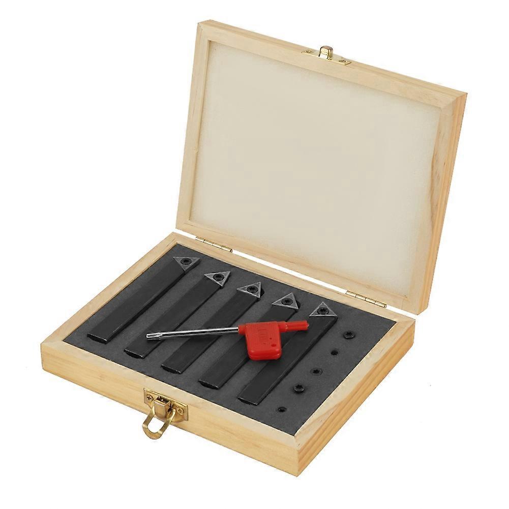 5-teiliges 3/8" Wendeschneidplatten-drehwerkzeugset Aus Hartmetall, Inklusive Box