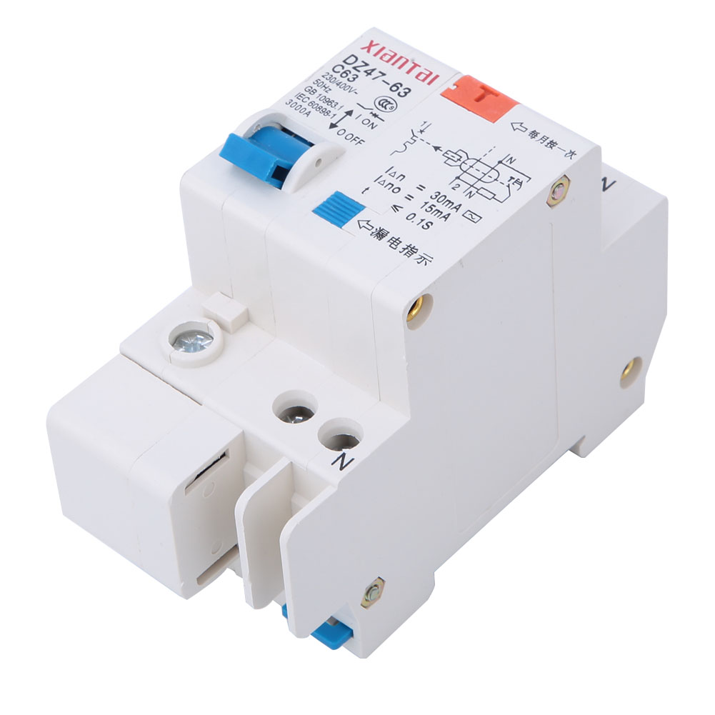 Dz47le 1p N 230v-400v 50hz 60a 4ka Fehlerstromschutzschalter Typ C