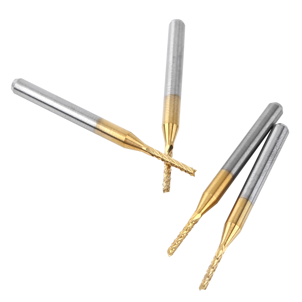 10 Stück 1,5 Mm Schaftfräser Mit Wolframbeschichtung Für Cnc-leiterplattengravur, 1/8" Schaft