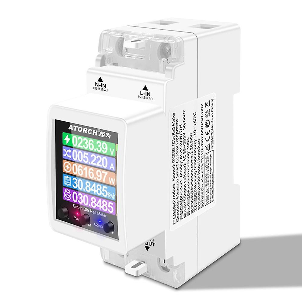 Intelligenter Einphasiger Tuya-wlan-stromzähler Mit 3 Stromtarifmodi Und Zeitbasierter Sharing-funktion