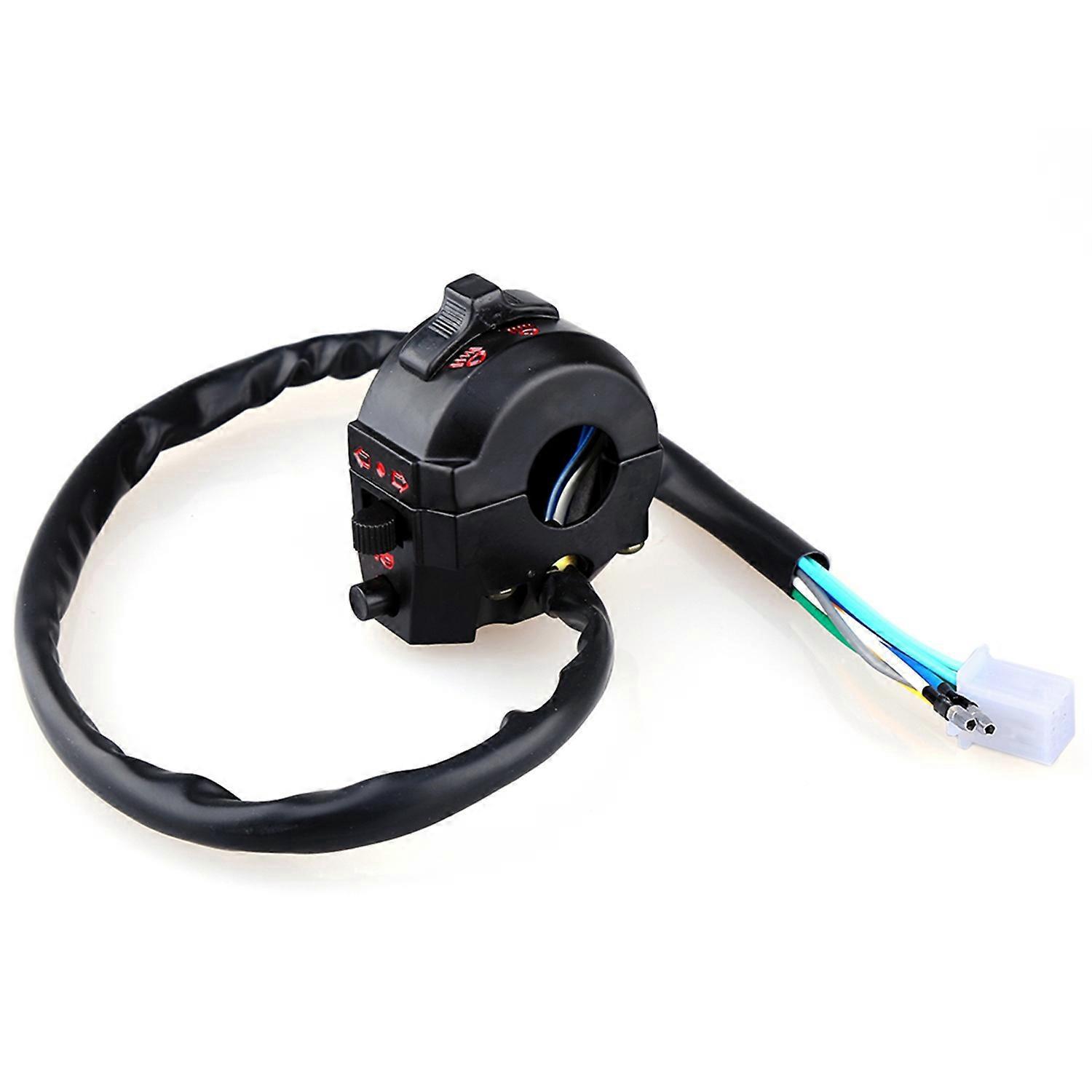 7/8 Zoll Motorrad-lenkerschalter Links, Hupe, Blinker, Fern-/abblendlicht, Schwarz, Neu