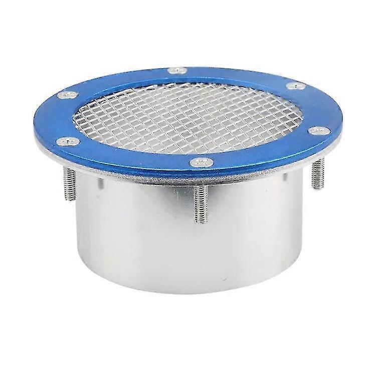 Universeller Auto-lüftungsgitter-staubluftkanal-lufteinlass-stoßstangen-lüftungsschlitz-lufteinlass-kaltluftfilter Aus Aluminiumlegierung, Blau, Rot, Silber – Blau