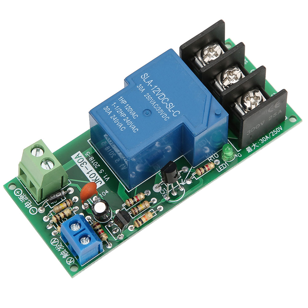 Dc12v Verzögerungs-timer-schalter, Ein-/ausschalt-relaismodul, 0–60 Minuten, 30 A Last, 250 Vac/30 Vdc