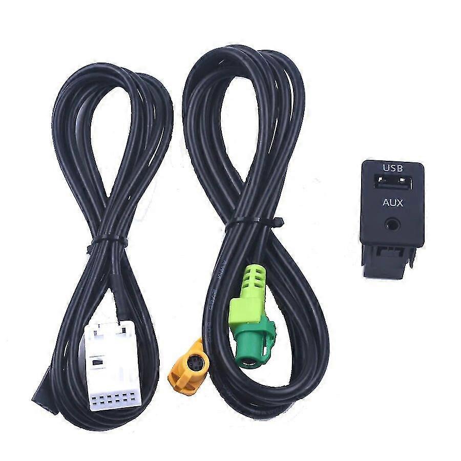 Usb-aux-schalter + Kabeladapter Für Bmw E60 E61 E63 E64 E87 E90 E70 F25 F01 F02 F03 F04 F12 F13--b