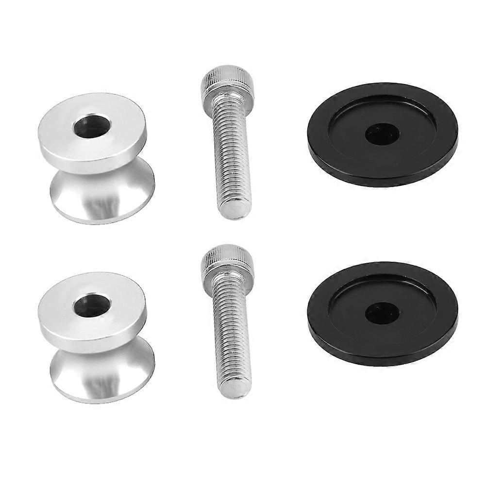 2 Stück 8 Mm Motorrad-cnc-hinterradständer-schwingarm-spulengleiter (silber)