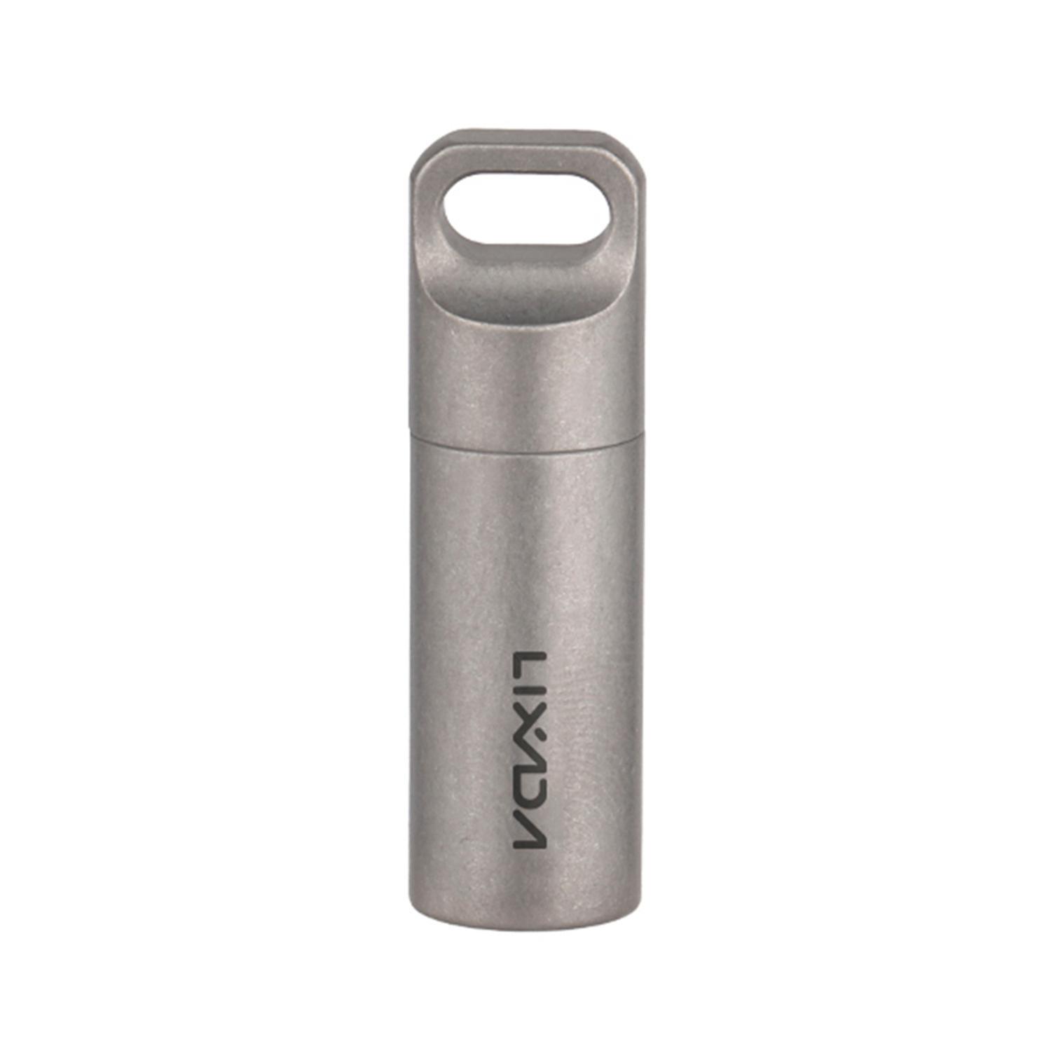 Lixada Ti Pillendose, Wasserdicht, Mini-pillenbehälter, Taschen-pillenbox Für Outdoor-reisen Und Camping