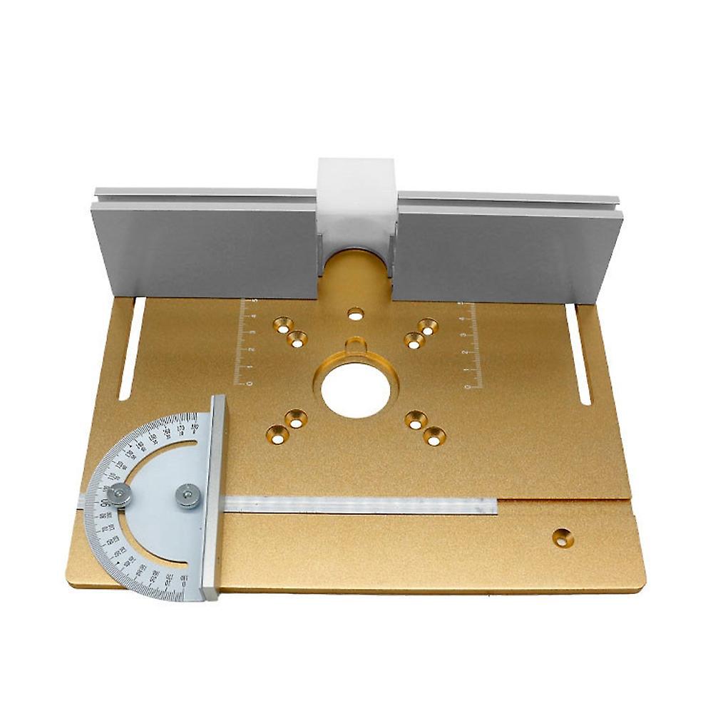 Frästisch-einlegeplatte Aus Aluminiumlegierung Für Holzfräsen, Wendeplatten, Trimm- Und Graviermaschinen – 3er-set – Gold