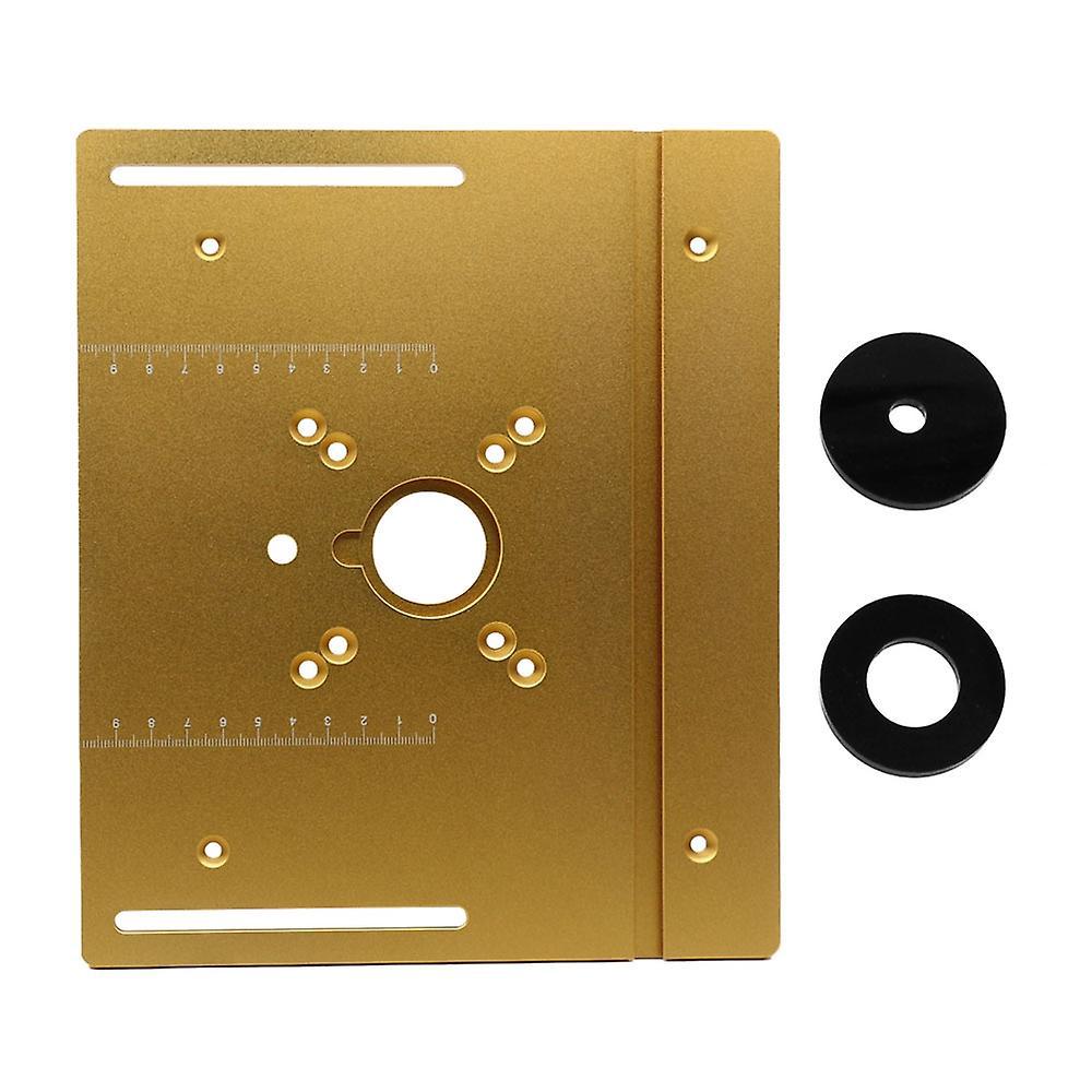 Frästisch-einlegeplatte Aus Aluminiumlegierung Für Holzfräsen, Wendeplatten, Trimm- Und Graviermaschinen – Nur Die Platte – Gold