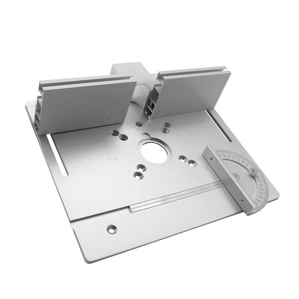 Frästisch-einlegeplatte Aus Aluminiumlegierung Für Holzfräsen, Wendeplatten, Trimm- Und Graviermaschinen – 3er-set – Silber