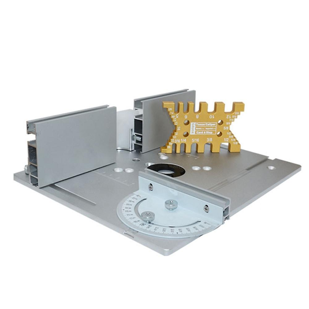 Frästisch-einlegeplatte Aus Aluminiumlegierung Für Holzfräsen, Wendeplatten, Trimm- Und Graviermaschinen – 4er-set – Silber