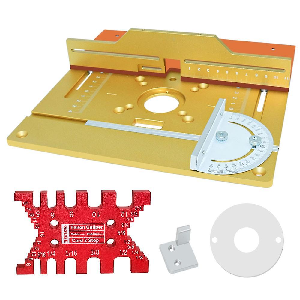 Set Mit 3 Frästisch-einlegeplatten Aus Aluminiumlegierung Für Holzfräsen, Wendeplatten, Trimm- Und Graviermaschinen