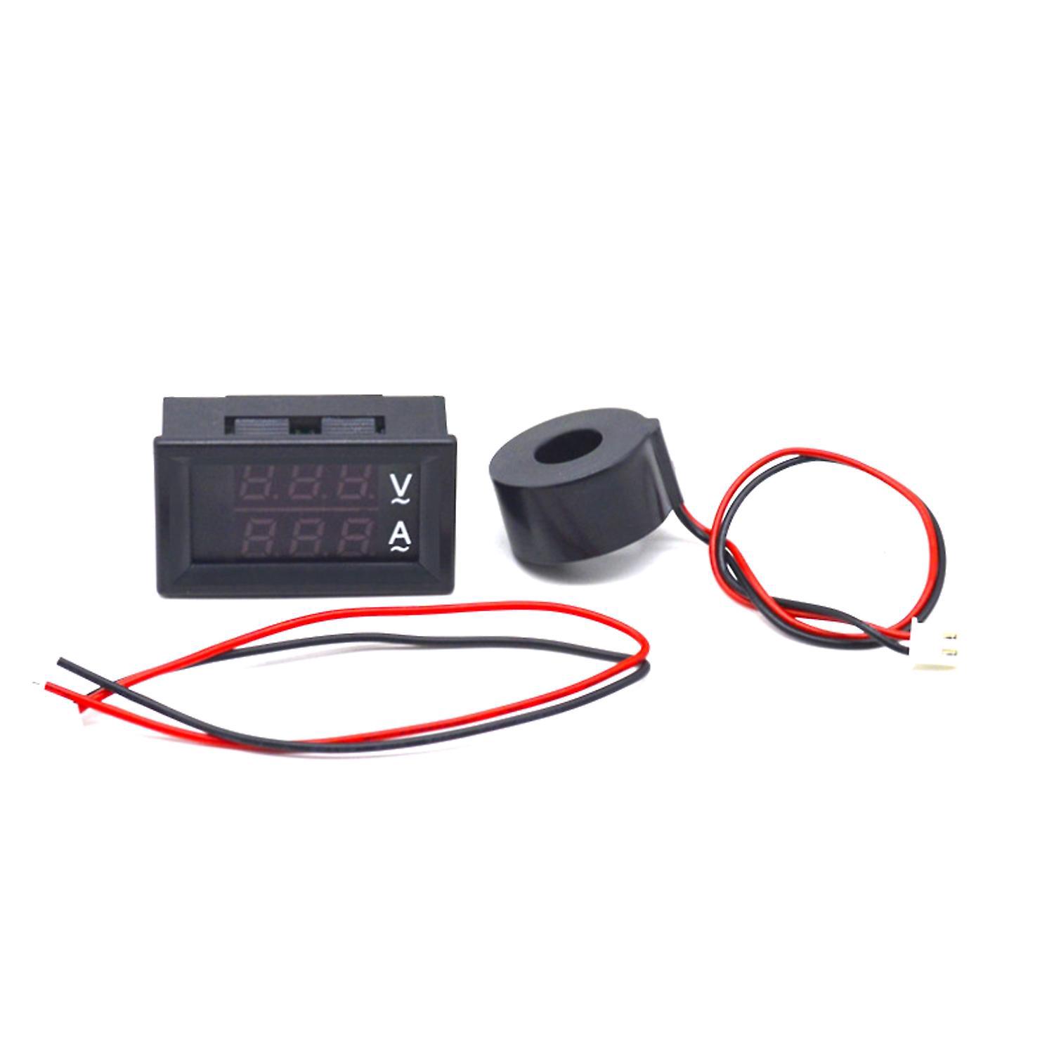 Digitales Zweifarbiges Blaues Und Rotes Led-display Voltmeter Amperemeter Spannungs- Und Stromanzeige Mit Instrumenten