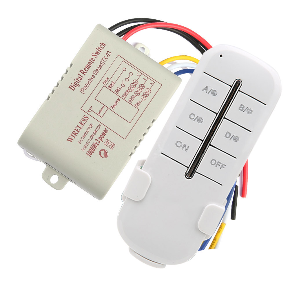 Ein/aus Ac180-240v Funkempfänger Lampenlicht Rf-fernbedienungsschalter (3-wege 31000w)
