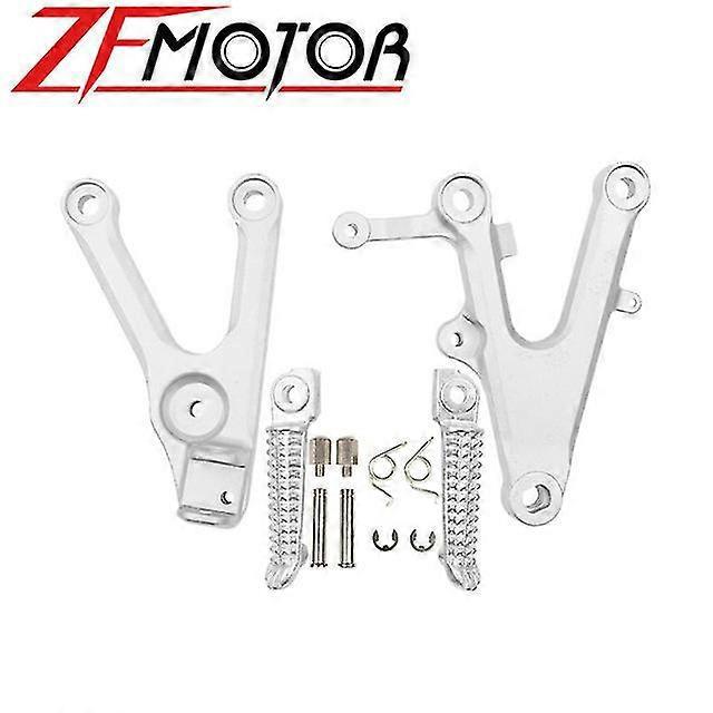 Motorrad-fußrastenhalterung Vorne Für Yamaha Yzf R6 Yzfr6 2003–2005 Und R6s 2006–2010 – Silber