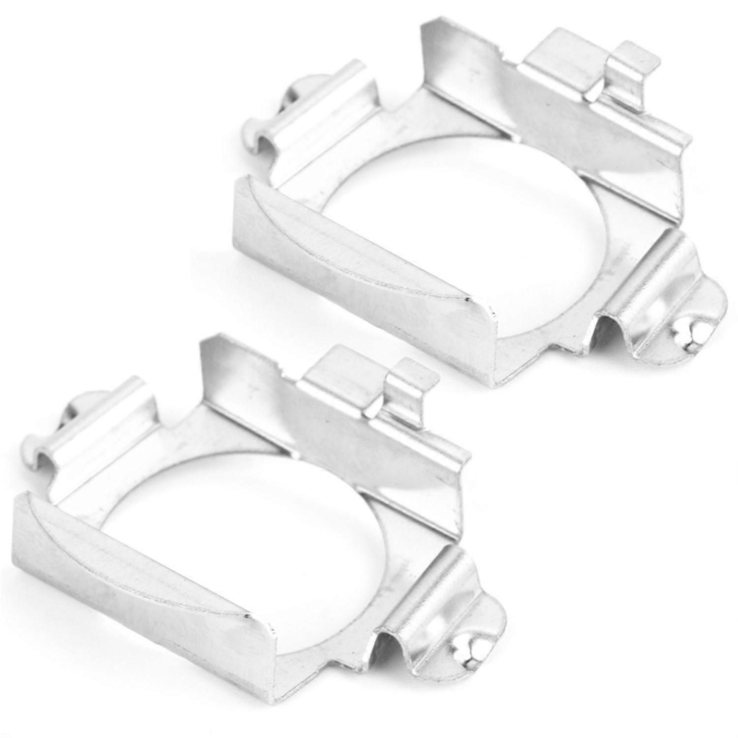 Paar H7 Led-scheinwerferlampen-adapterhalterung Für Mercedes-benz Und Ford, Silberfarben