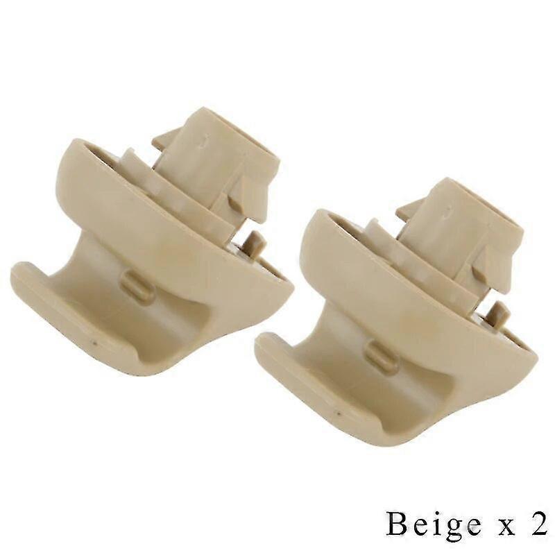 Originale Sonnenblendenhalterung, Blendschutz-visierclips, Befestigungsmaterial Für Honda Civic Fa1 Fd1 Fd2 2006-2011, Farbe: Beige/elfenbein/grau – 2 Stück (beige)