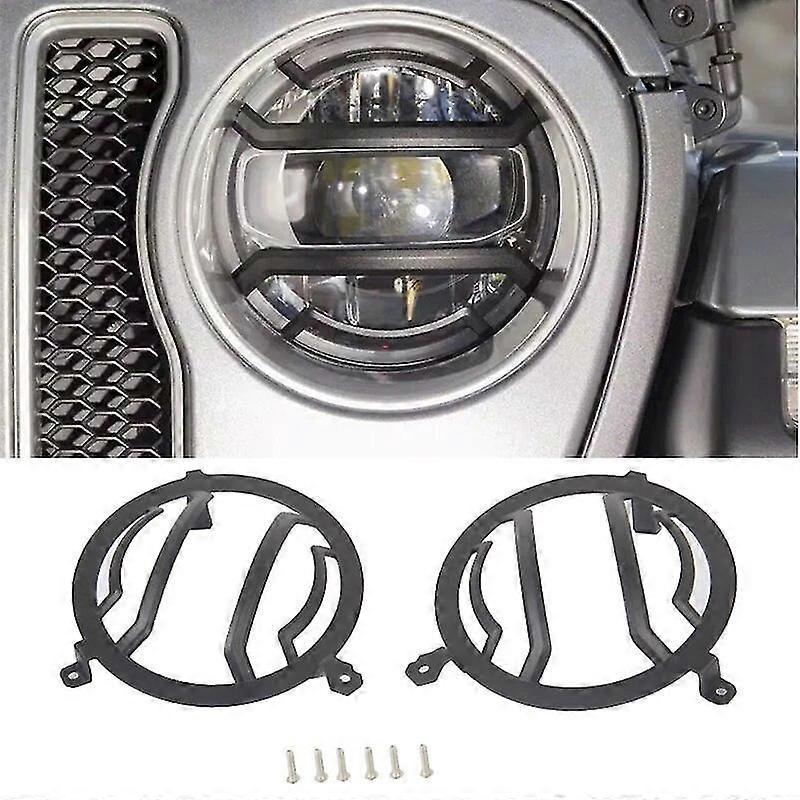 2-teiliges Set Frontscheinwerfer-schutzabdeckungen Für Jeep Wrangler Jl Gladiator Jt Ab 2018