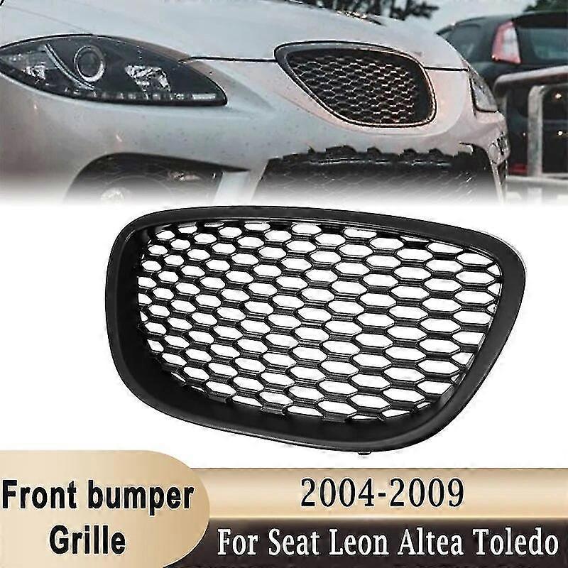 Frontstoßstangengrill In Wabenform, Ohne Emblem, Für Seat Leon Mk2 1p, Altea, Toledo Mk3 (2004–2009), Teilenummer Bpppgr36 – Glänzend Schwarz