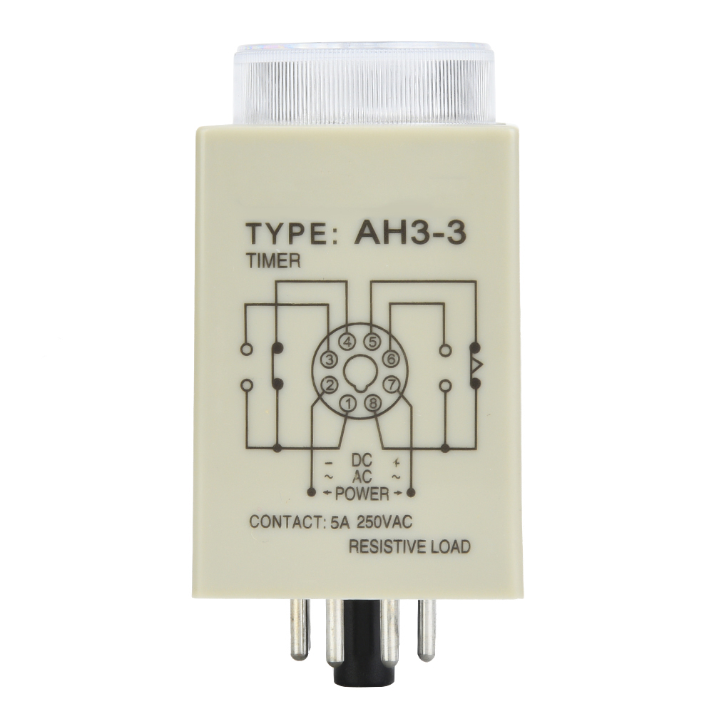 Ah3-3 Zeitrelais Elektronischer Typ Einstellbare Auslöseverzögerungszeitrelais 8 Pins 3s (dc24v)