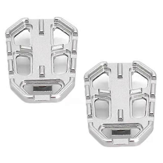 Cnc-gefräste, Breite Fußrasten Für Bmw F750gs, F850gs, G310gs, R1200gs, S1000xr – Ein Paar, Silberfarben