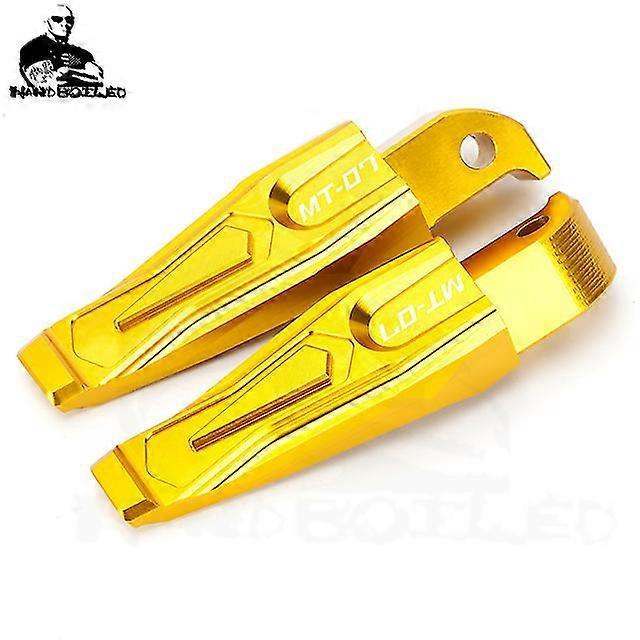 2 Stück Neue Soziusfußrasten Für Yamaha Mt-07/09 (2013–2022) Aus Aluminium, Gold