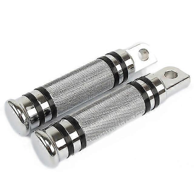 Motorrad-rändelfußrasten Cnc-gefräst, Verchromt, Für Harley Touring, Sportster 883, Softail, Dyna, Fatboy, Universal – Chrom