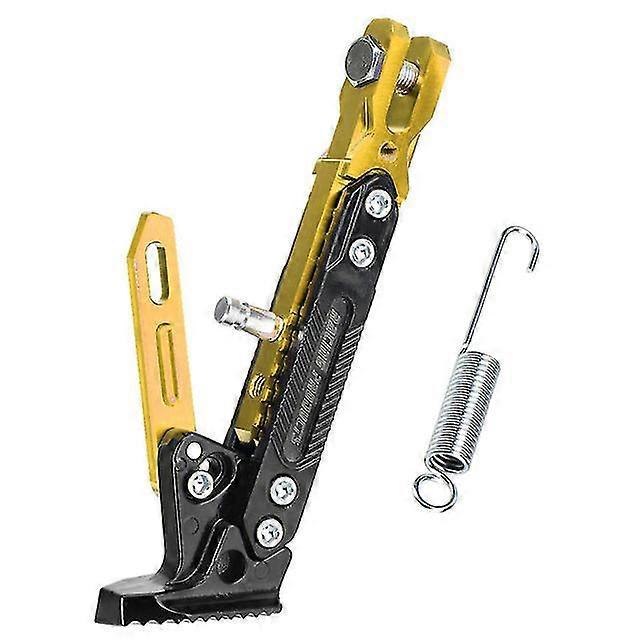 Verstellbarer Motorrad-fußständer, Robust Und Korrosionsbeständig, Cnc-gefräster Metall-seitenständer – Gold
