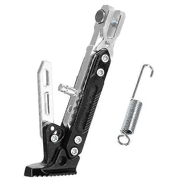 Verstellbarer Motorrad-fußständer, Robust Und Korrosionsbeständig, Cnc-gefräster Metall-seitenständer – Silber