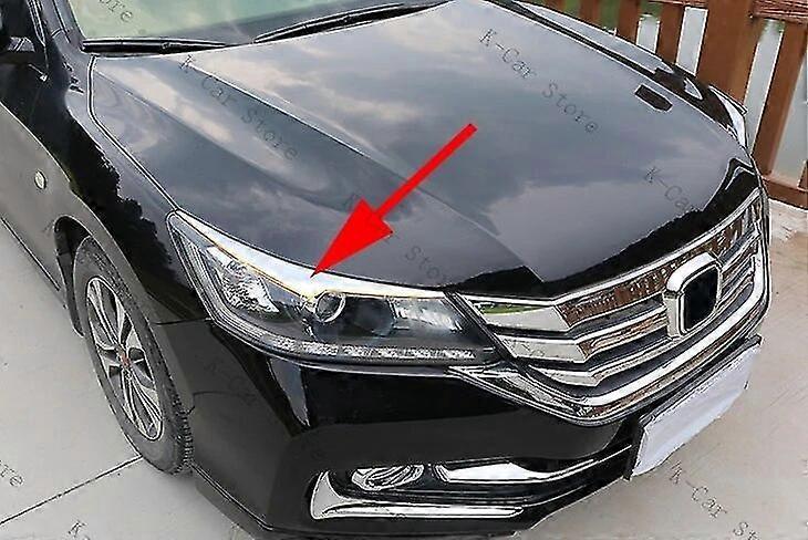 Scheinwerferblenden-zubehör Für Honda Accord 9. Generation (2014–2015), Abs-kohlefaser, 2-teilig, Silber