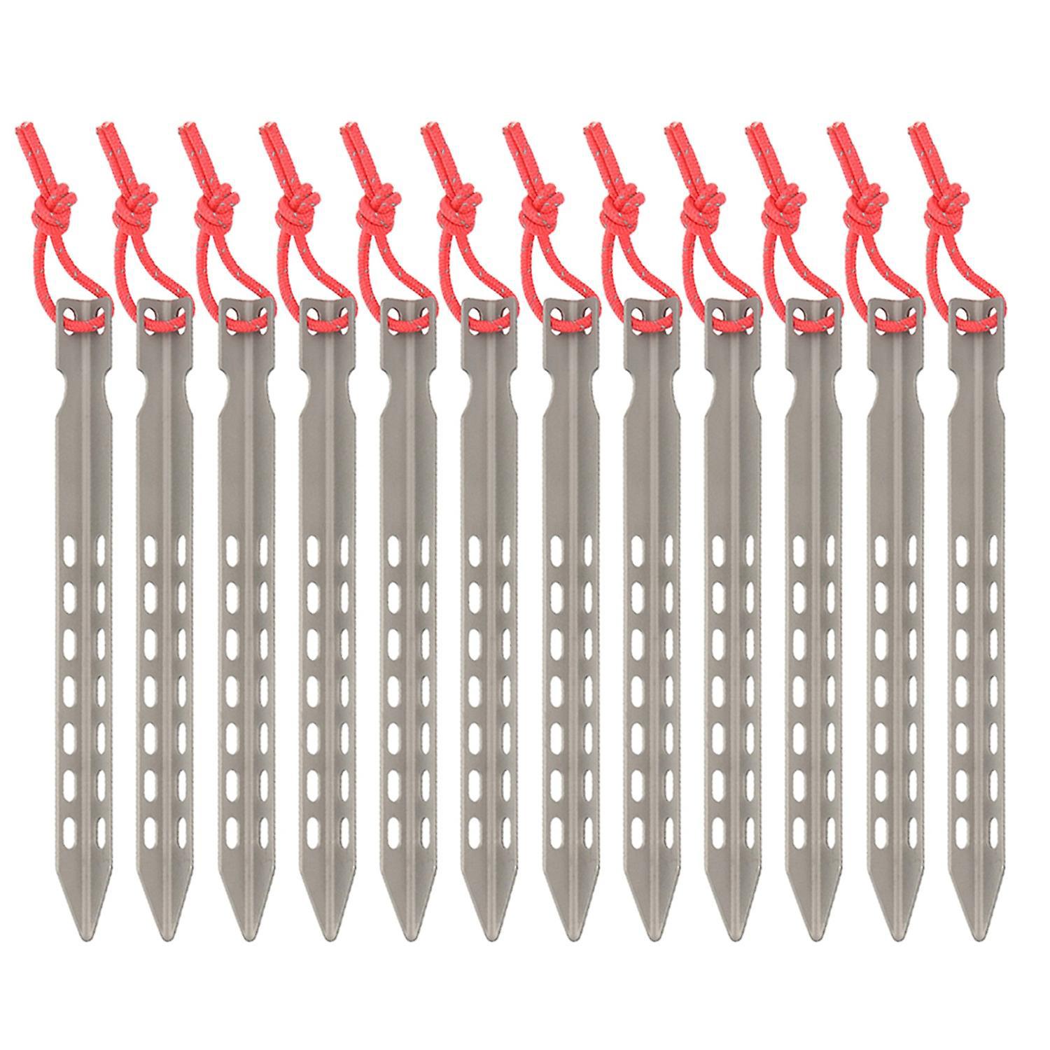 Set Mit 6/8/12 Ultraleichten Heringen Aus Titanlegierung, 16,5 Cm V-form, Windbeständig, Für Outdoor-camping