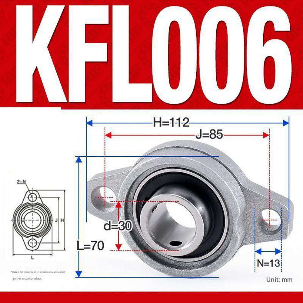 Satz Mit 4 Kfl006 Zinklegierungs-stehlagern – Diamantlager Mit 30 Mm Innenbohrung Für Maschinen Und Getriebe, Silber