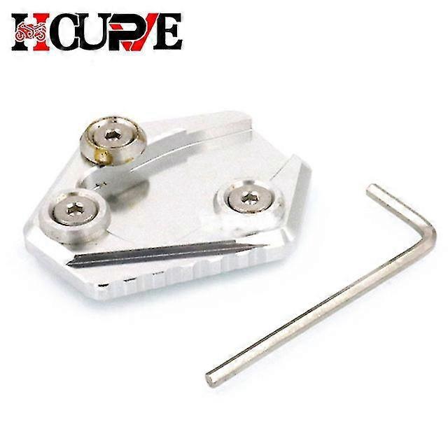 Cnc-gefräste Aluminium-seitenständer-verlängerungsplatte Für Honda Grom Msx125 (2014–2015) – Silber