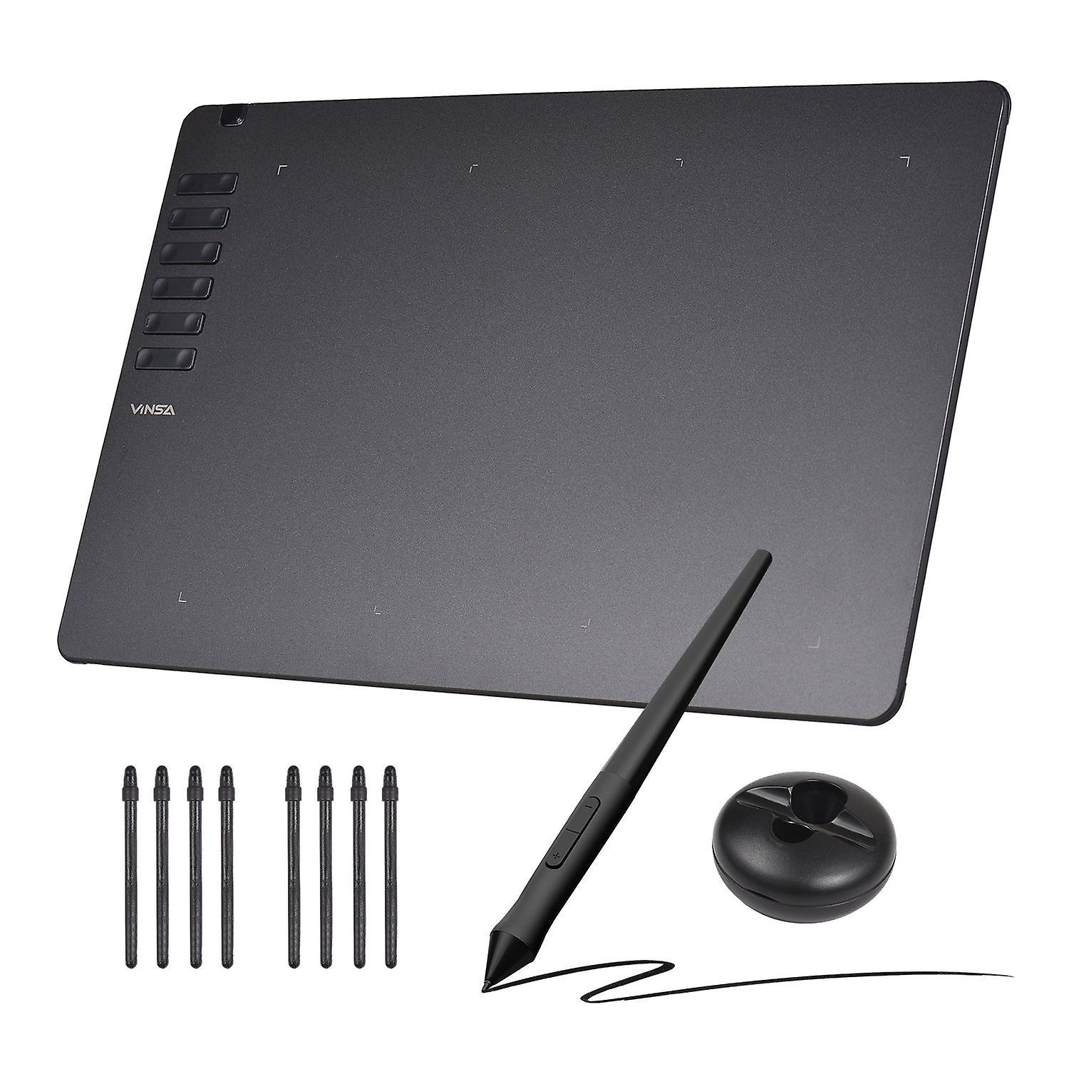Vinsa T1161 Grafiktablett, Ultradünn, Für Kreatives Zeichnen Und Skizzieren, Mit Batterielosem Stift, 8 Ni-3-zündkerzen