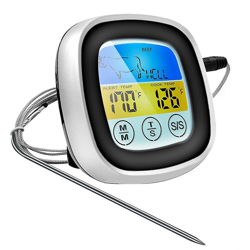 Digitales Küchenthermometer Mit Sonde Und Farb-touchscreen Zur Messung Der Fleisch- Und Grilltemperatur
