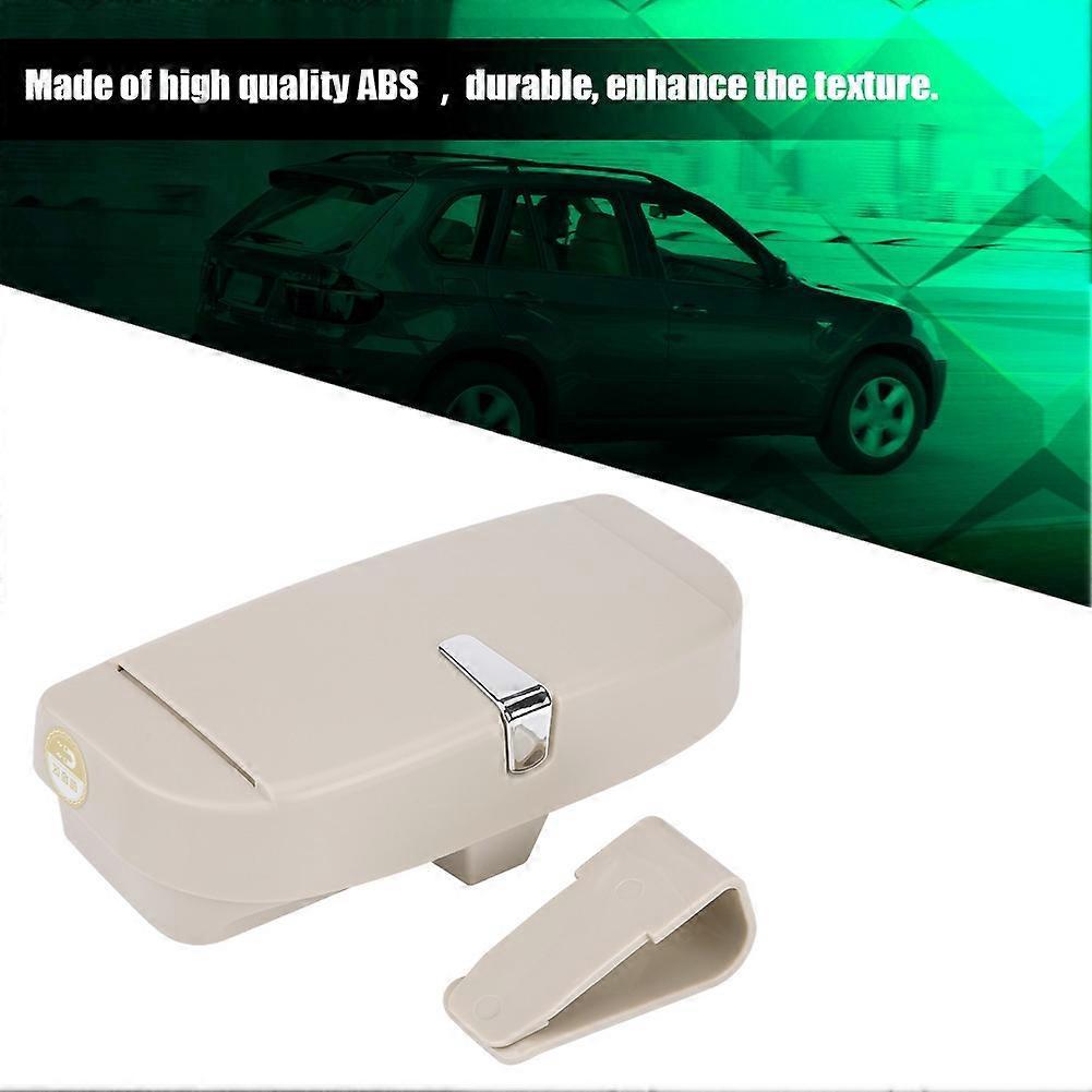 Vielseitige Aufbewahrungsbox Für Sonnenbrillen Im Auto Mit Clip (beige)