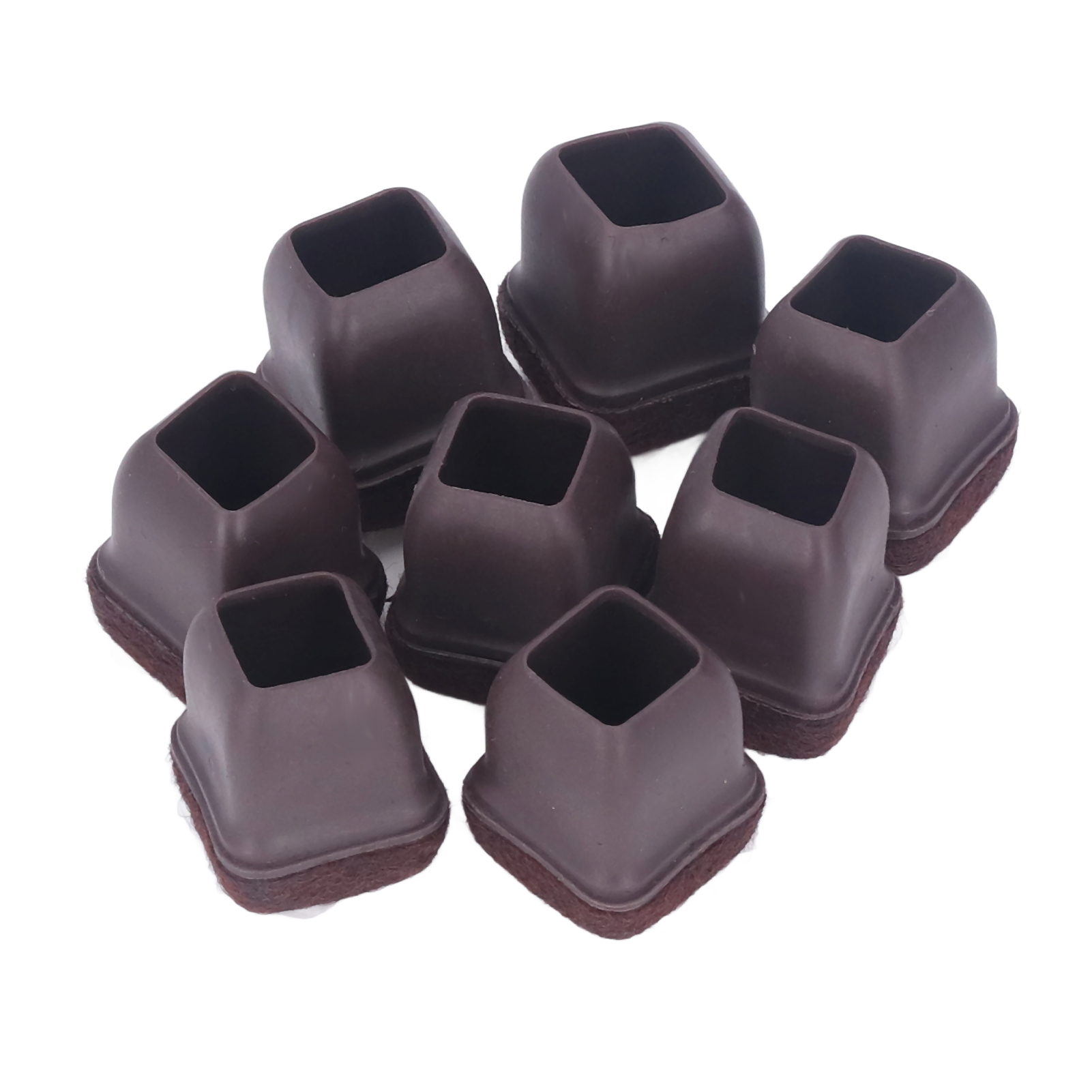 8-teiliges Stuhlbein-schutzset Aus Tpe Für Tisch Und Hocker, Braun, Größe S