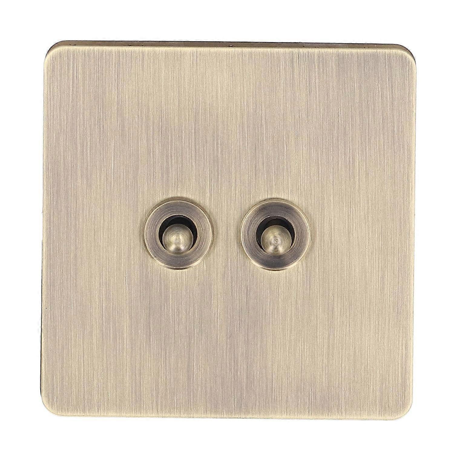 2-wege-kippschalter, Antikbronzefarbene Edelstahl-frontblende, Ac250v