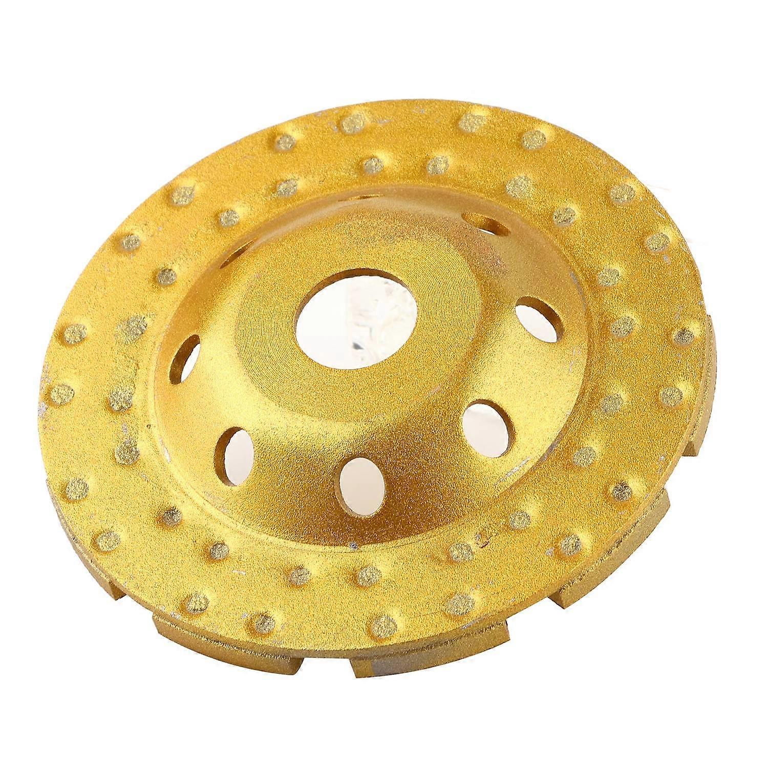 Diamantschleifscheibe, Topfscheibe, Doppelreihige Polierscheibe, Zubehör, Gold, 125 Mm