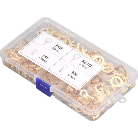 300-teiliges Ringkabelschuh-set Aus Messing, M5, M6, M8, M10, Für Geräteverbindungen