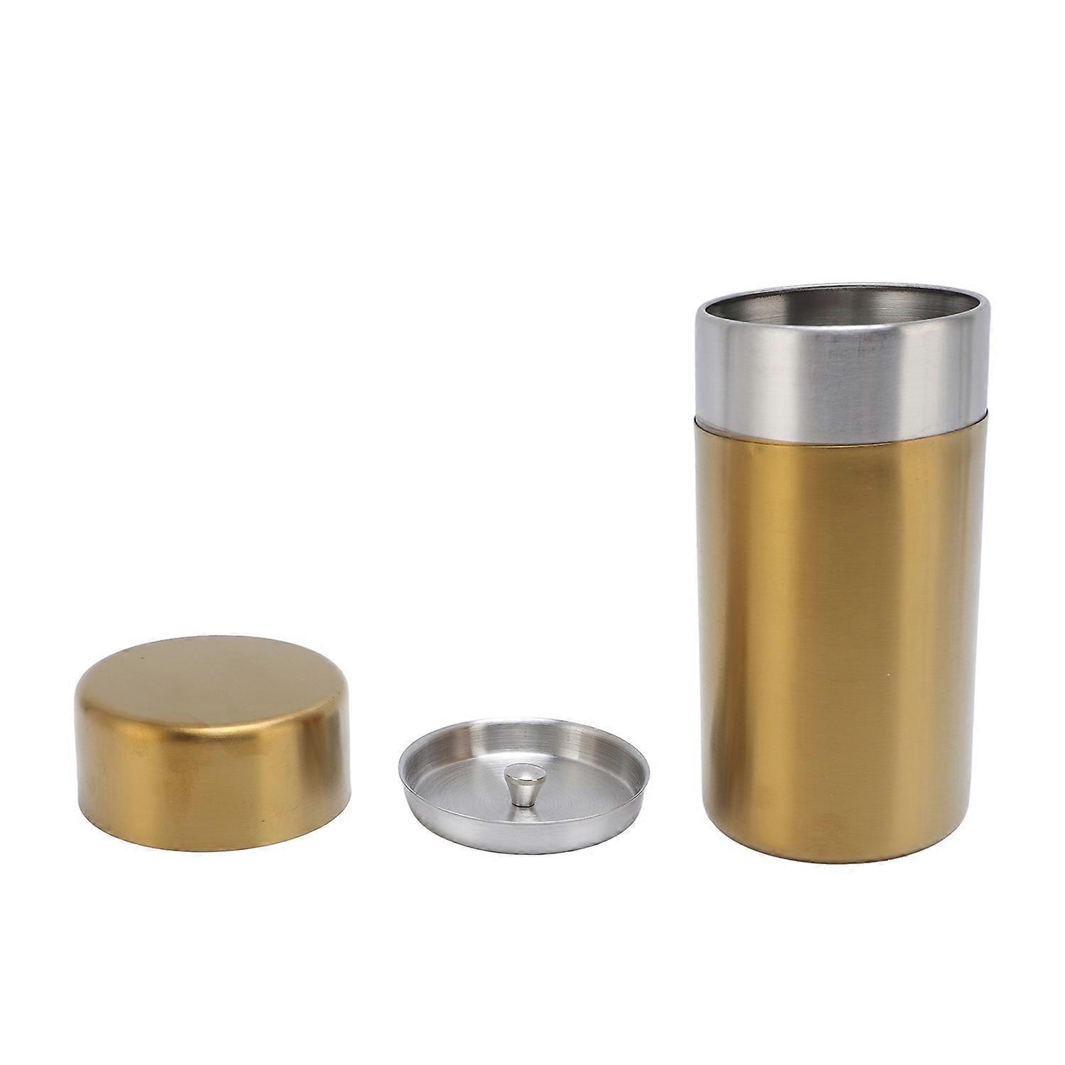 Teedose Gold 304 Edelstahl Versiegelt Feuchtigkeitsbeständig Kaffee Zucker Tee Blattglas L