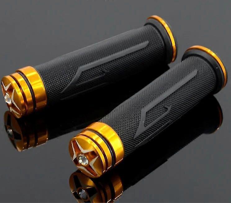 Stück Universelle 7/8" (22 Mm) Gummi-lenkergriffe Für Motorräder, Café Racer Und Outdoor-sportarten – Gold