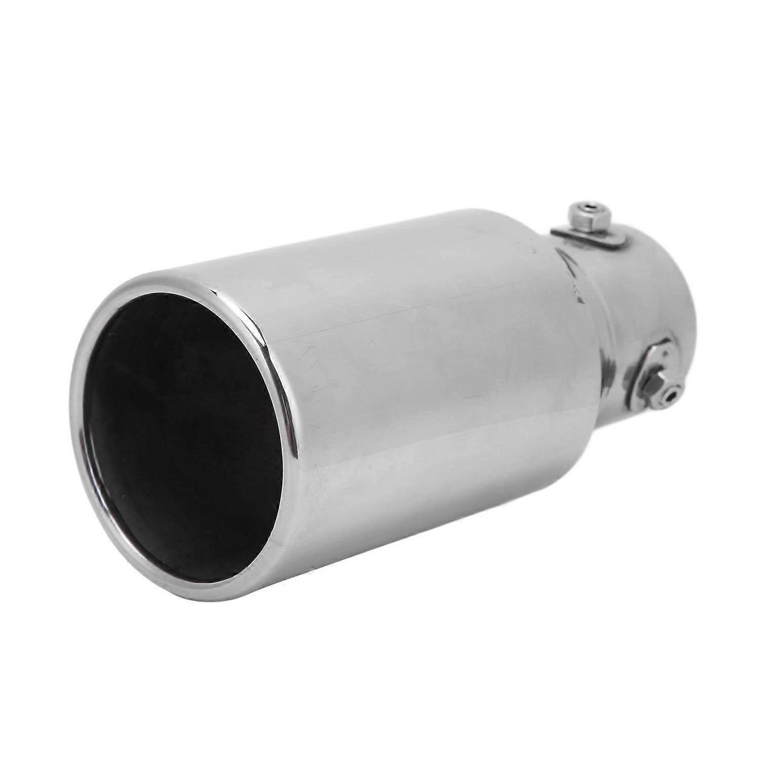 Auspuffblende 60x89mm Edelstahl Silber Hochglanzpoliert Rund Universal Für Automobile