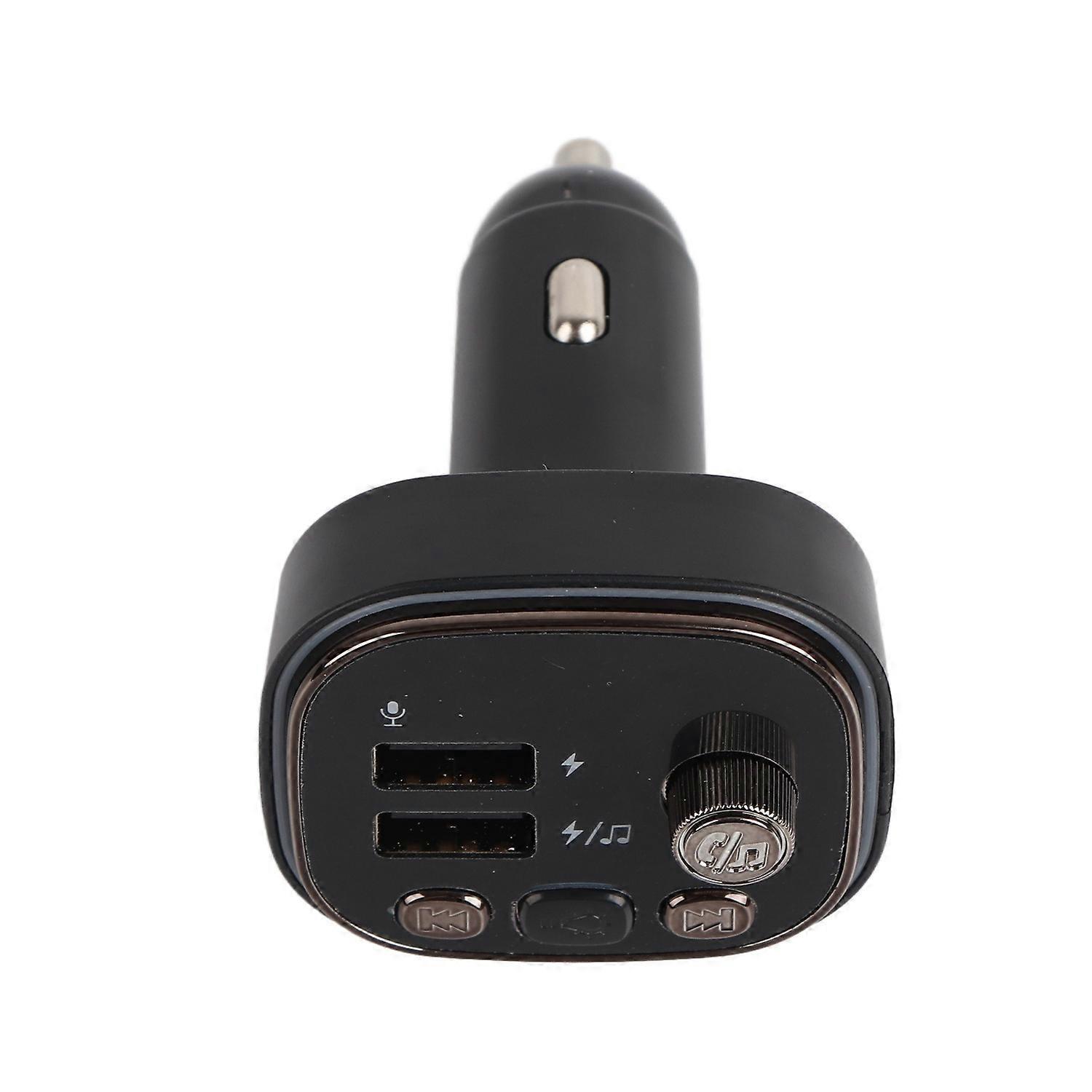 Bluetooth-autoradio Mit 2 Usb-anschlüssen, Ladegerät, 7-farbiger Beleuchtung Und Fm-transmitter Für Freisprechfunktion, Schwarz