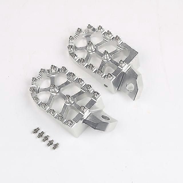 Für Kawasaki Kdx200, Kdx220, Kdx250, Kdx125, Kdx250, Kdx500, Kdx220, Kdx250, Kdx125 Dirt Bike Motorrad Fußrasten, Fußrastenpedale, Fußstützen – Silber