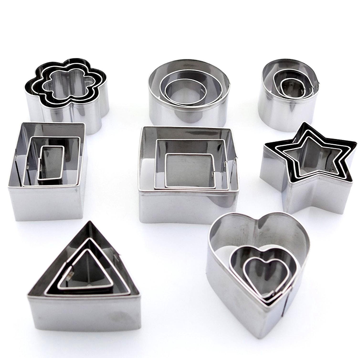 24-teiliges Ausstechformen-set Mit Edelstahlbox, Polygonale Formen Für Kekse, Brot, Fondant Und Mousse