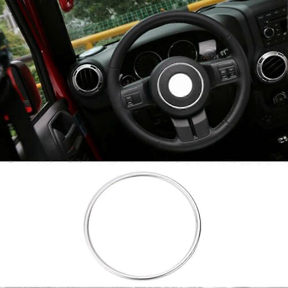 Exquisiter Silberner Lenkrad-mittelring Für Jeep Compass Patriot Grand Cherokee Wrangler Ab 2011, Strapazierfähiges Material