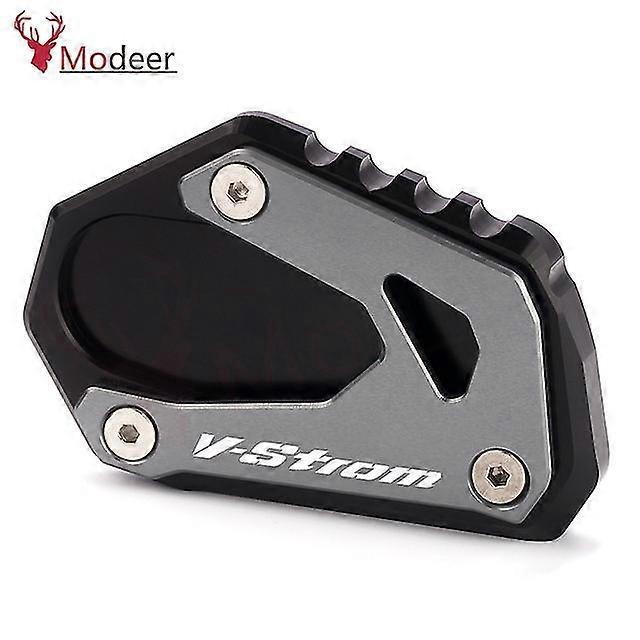 Seitenständer-verlängerungsplatte Für Suzuki V-strom 1000, V-strom 1000/xt, Dl 1000, Dl 1000 (2014–2021) – V-strom-logo, Grau